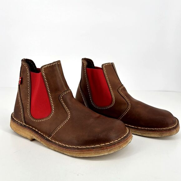 Duckfeet ROSKILDE Chelsea Boots Cocoa/Red EU SIZE 41 (US 8.5) NIB main image 15